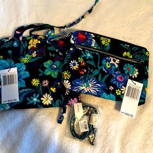 Vera Bradley travel set moonlight garden